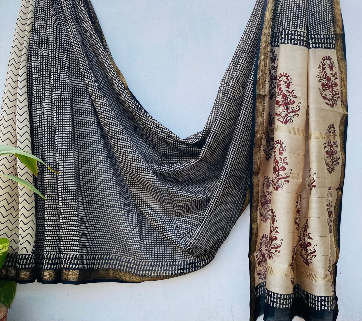Maheswari Handblock silk sarees