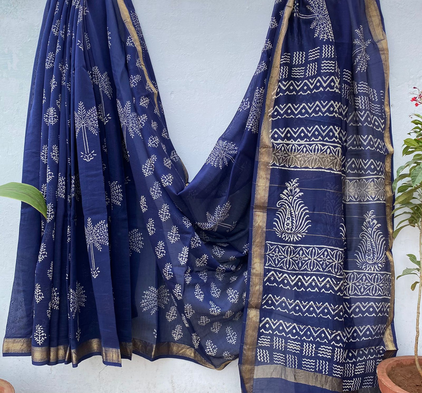 Maheswari Handblock silk sarees