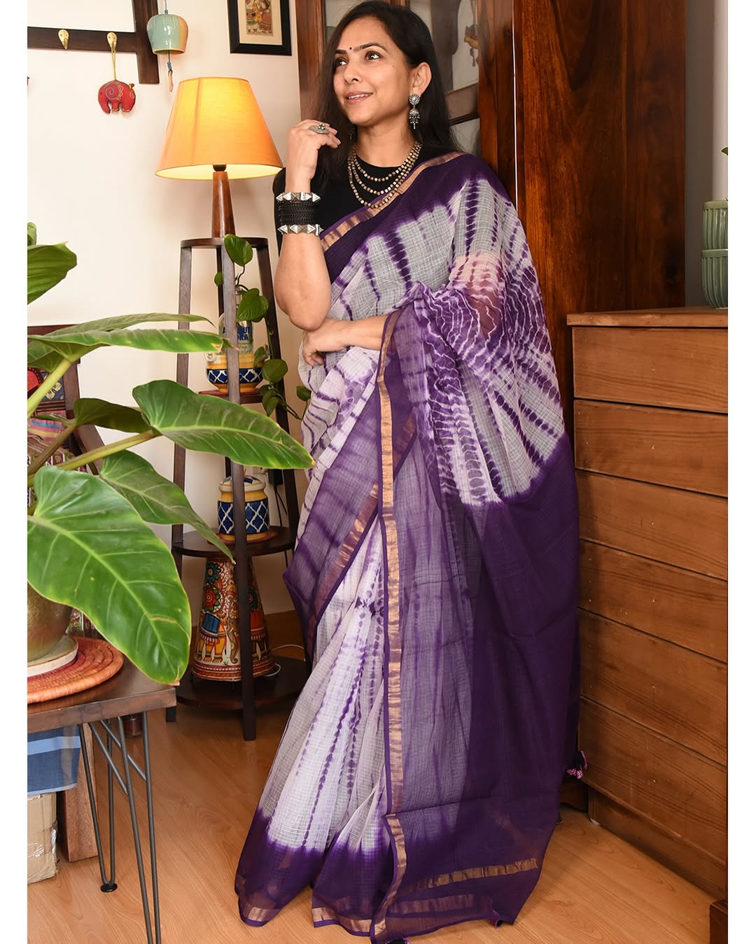 Exclusive Hand Block Printed Kota Doria saree