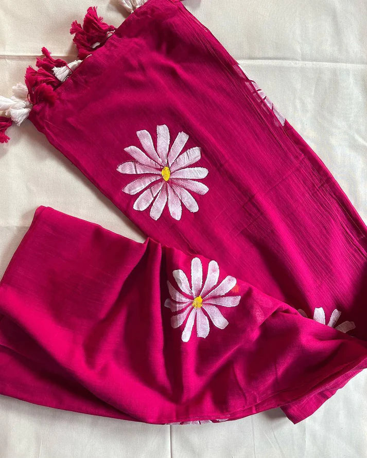 Sunflower mul cotton saree