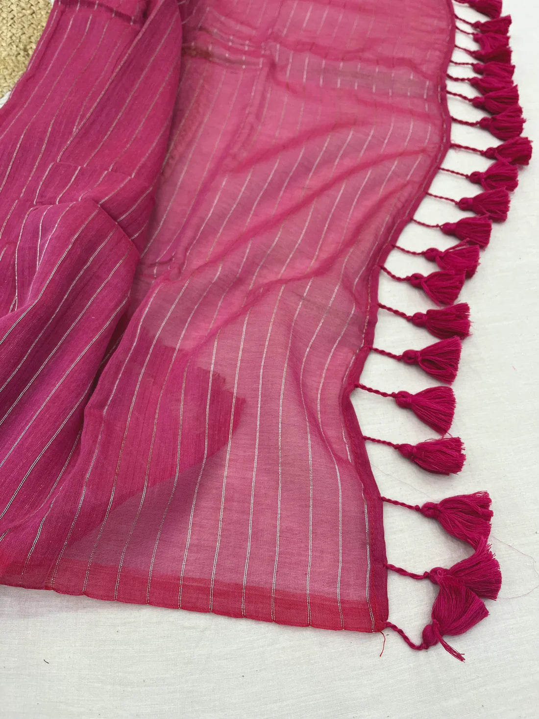 Zari Lines mul Cotton Saree