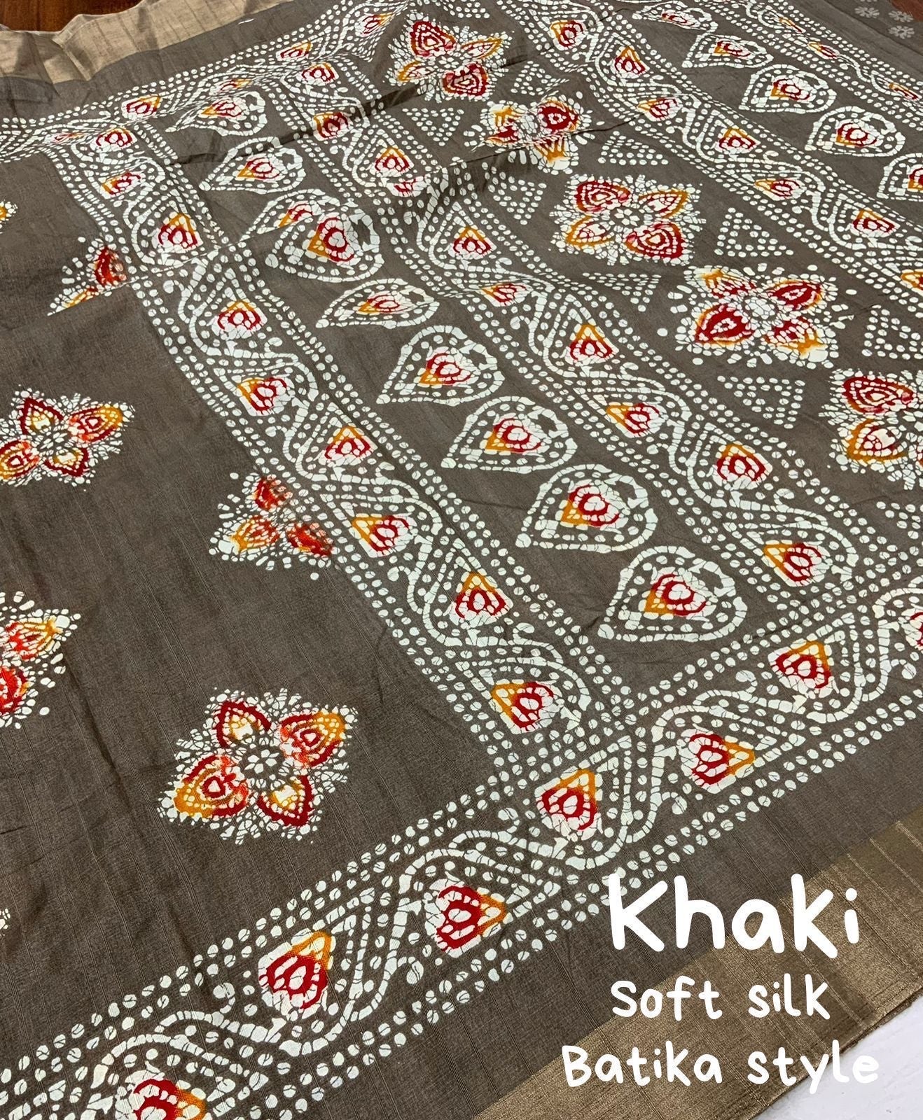 batik handloom saree