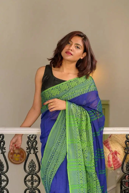 Krishnokoli begumpuri khadhi cotton saree