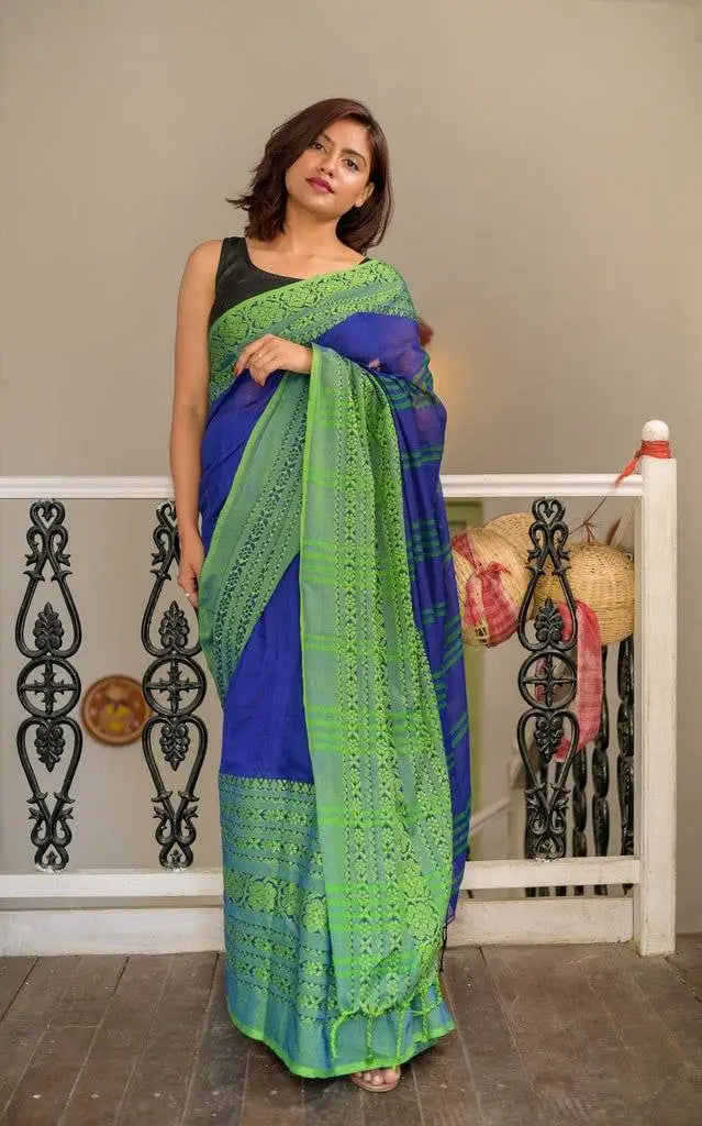 Krishnokoli begumpuri khadhi cotton saree