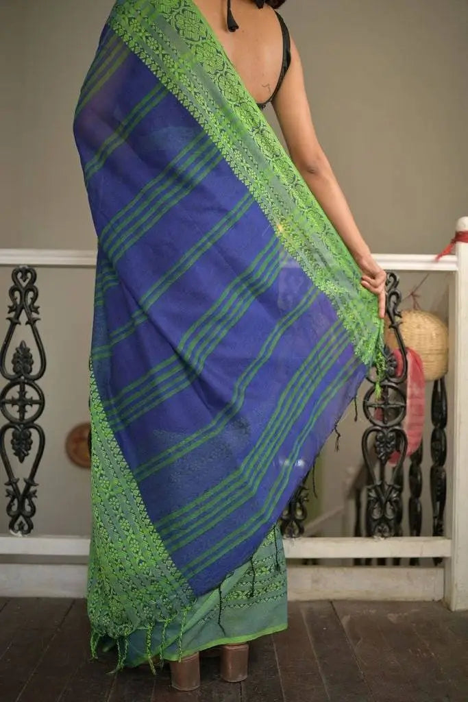 Krishnokoli begumpuri khadhi cotton saree