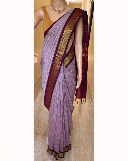 SILK COTTON SAREE WITH CHECKS