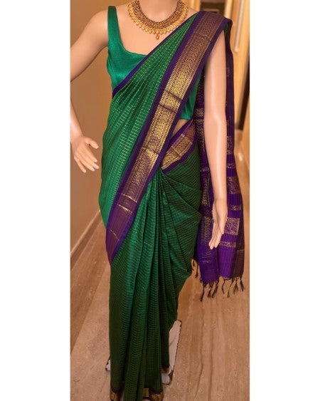 SILK COTTON SAREE WITH CHECKS