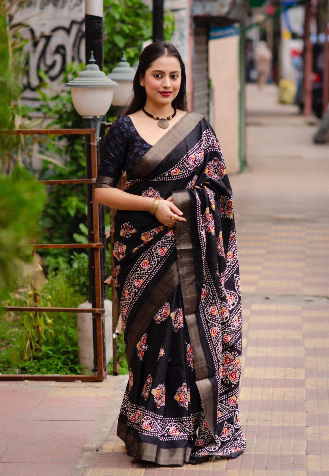 batik handloom saree