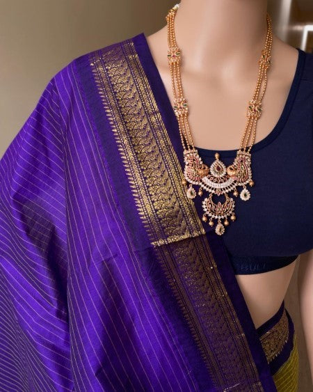 SILK COTTON SAREE WITH CHECKS