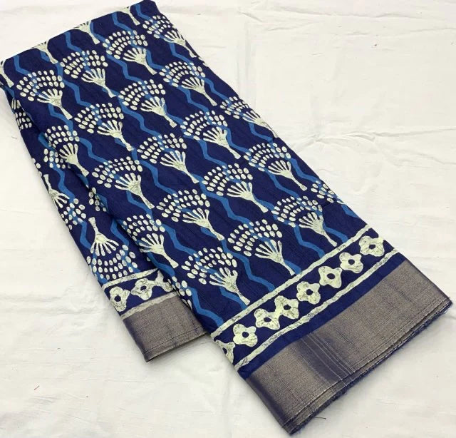 INDIGO SPECIAL BATIK PRINT SAREE