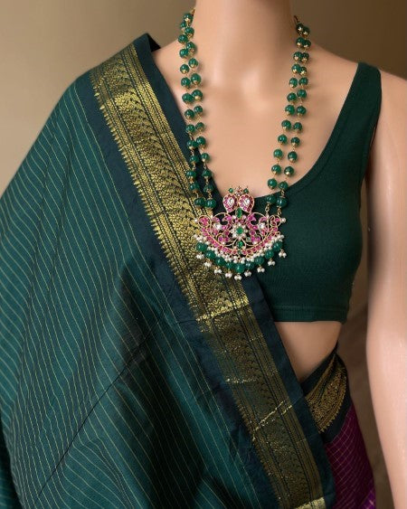 SILK COTTON SAREE WITH CHECKS