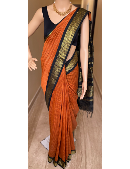 SILK COTTON SAREE WITH CHECKS