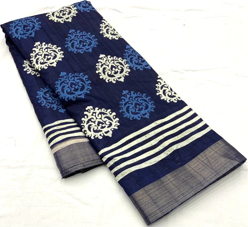 INDIGO SPECIAL BATIK PRINT SAREE