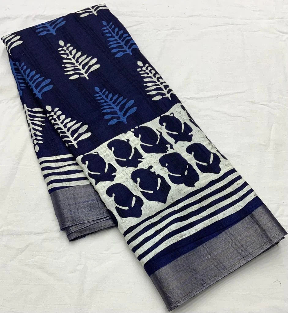 INDIGO SPECIAL BATIK PRINT SAREE