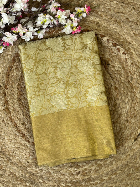 Nita Ambani Inspired Semi Tissue  Kanchi Silk Saree