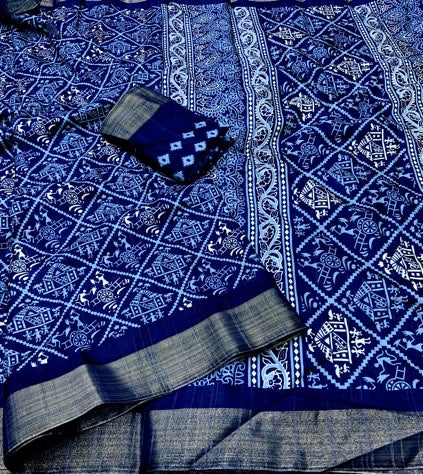 INDIGO SPECIAL BATIK PRINT SAREE