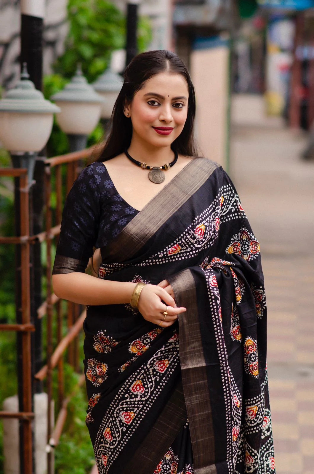 batik handloom saree