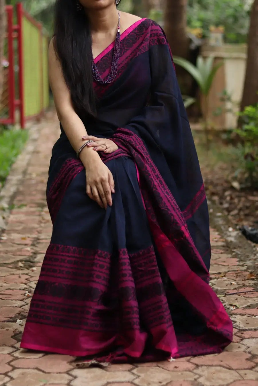 Krishnokoli begumpuri khadhi cotton saree