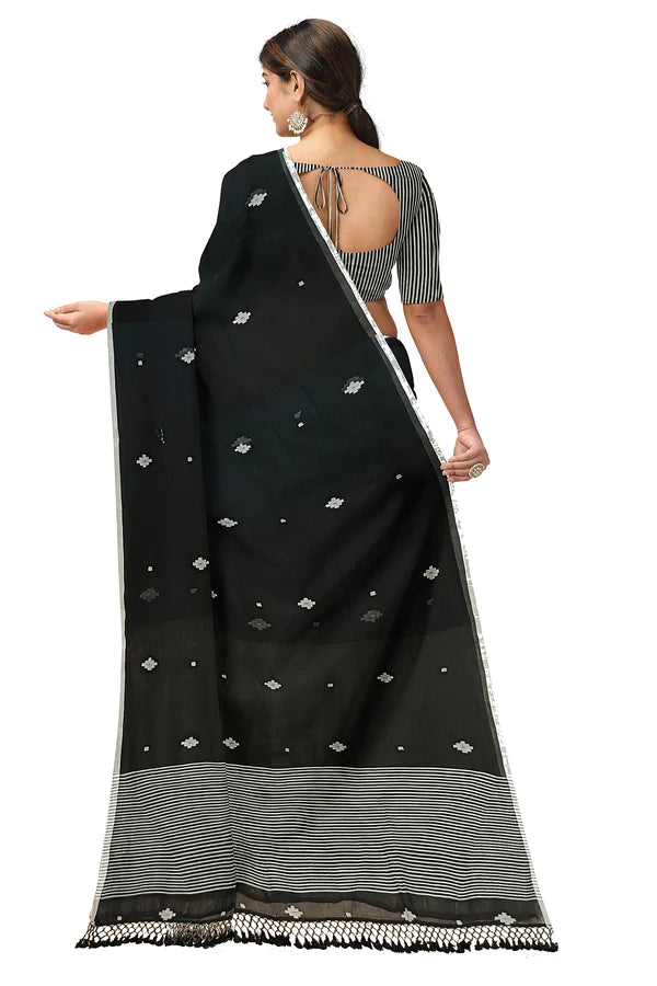 Jamdani Linen saree