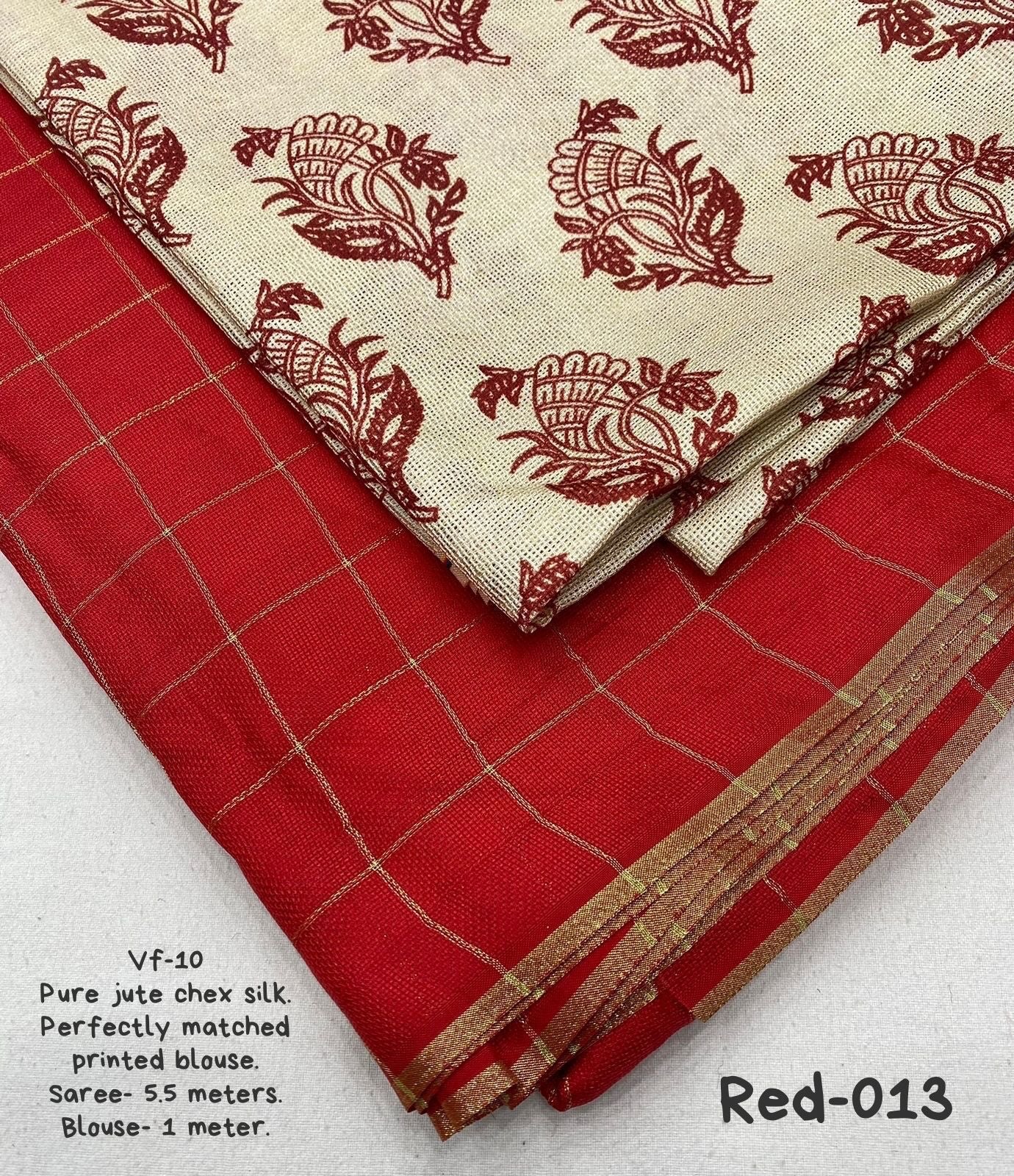 PURE JUTE CHEX SAREE.