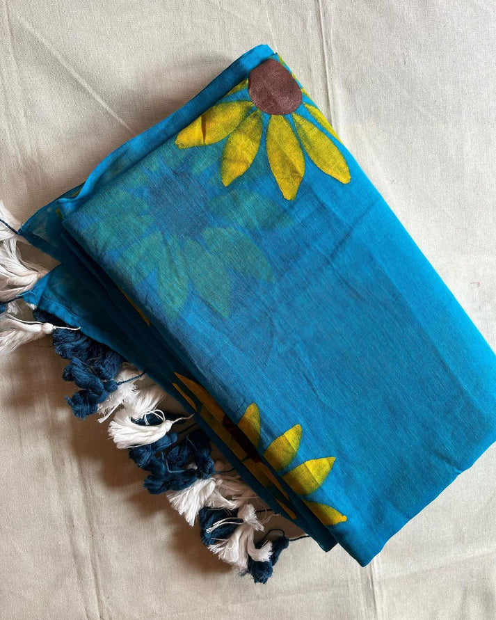 Sunflower mul cotton saree