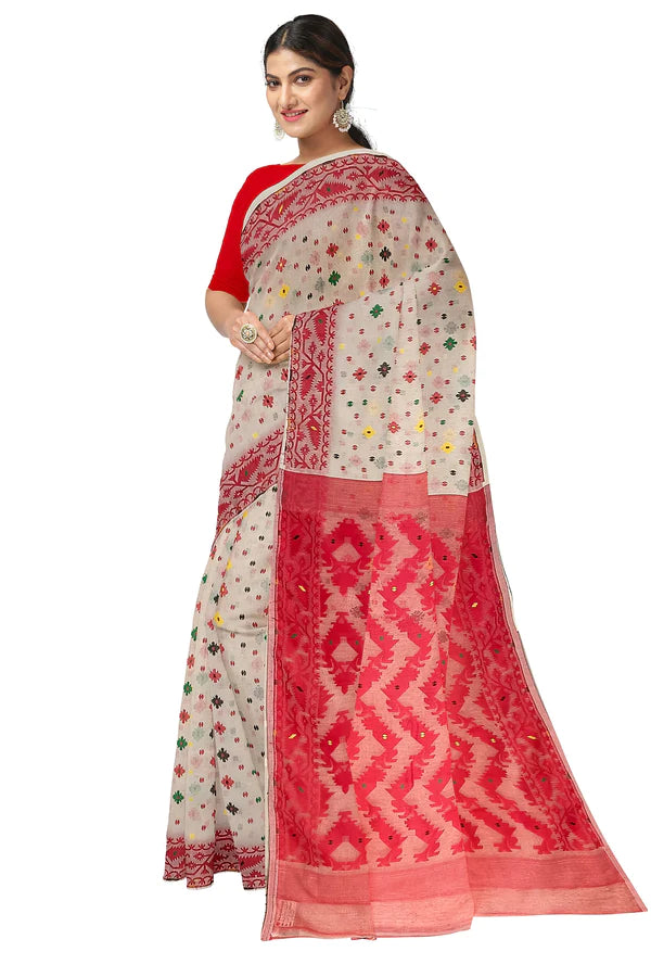 Jamdani Linen saree