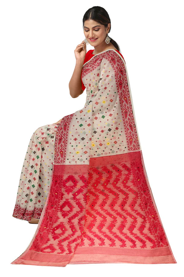 Jamdani Linen saree