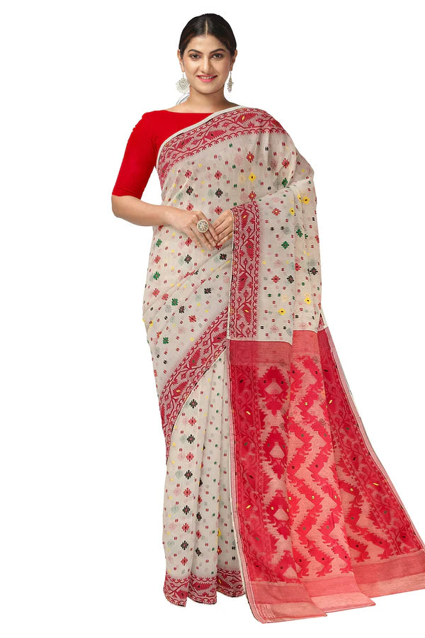 Jamdani Linen saree