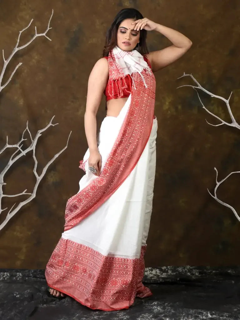 Krishnokoli begumpuri khadhi cotton saree