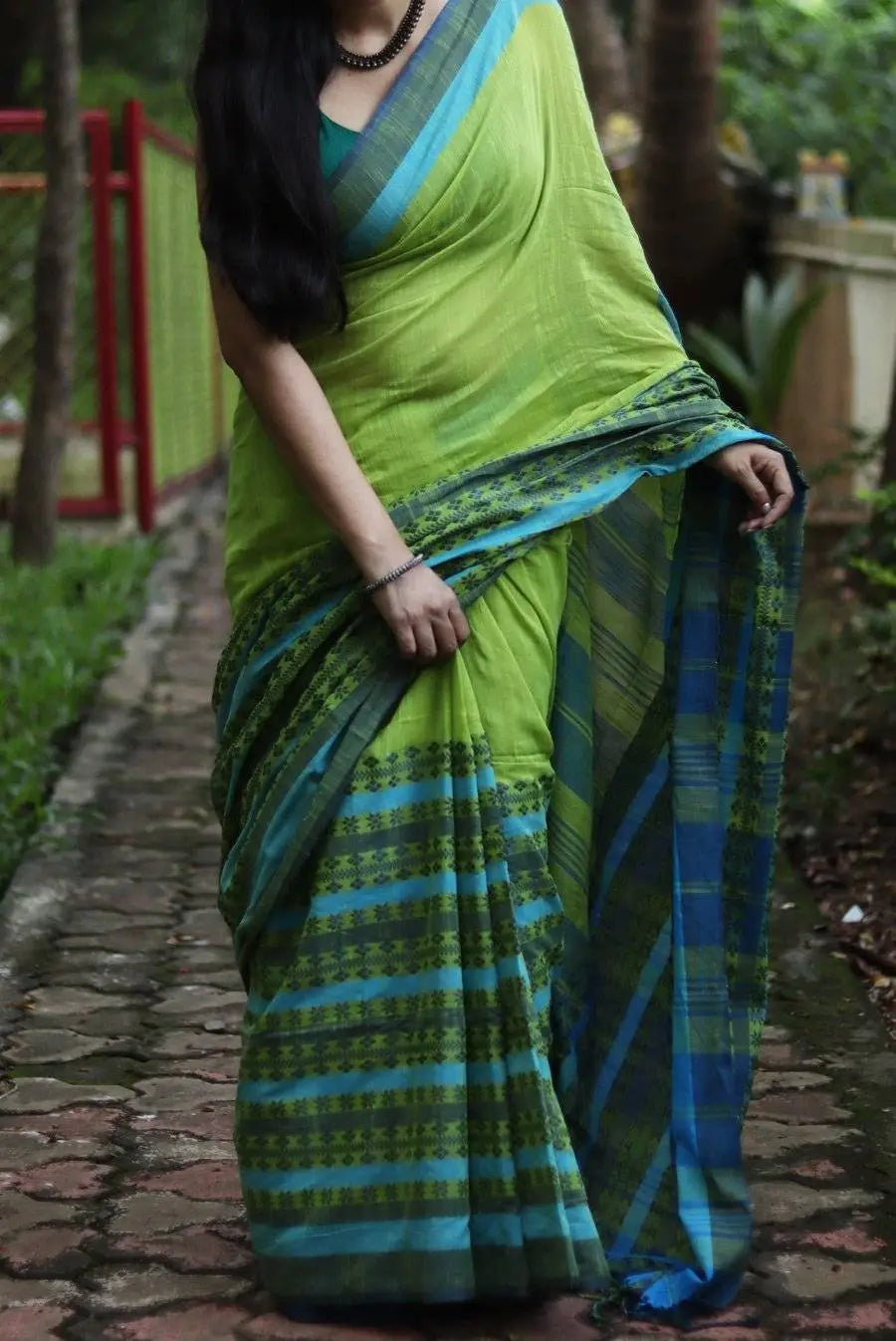 Krishnokoli begumpuri khadhi cotton saree