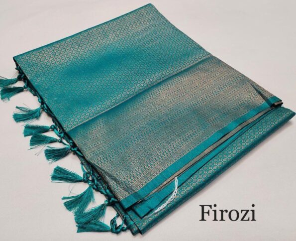 Breezy copper soft silk saree