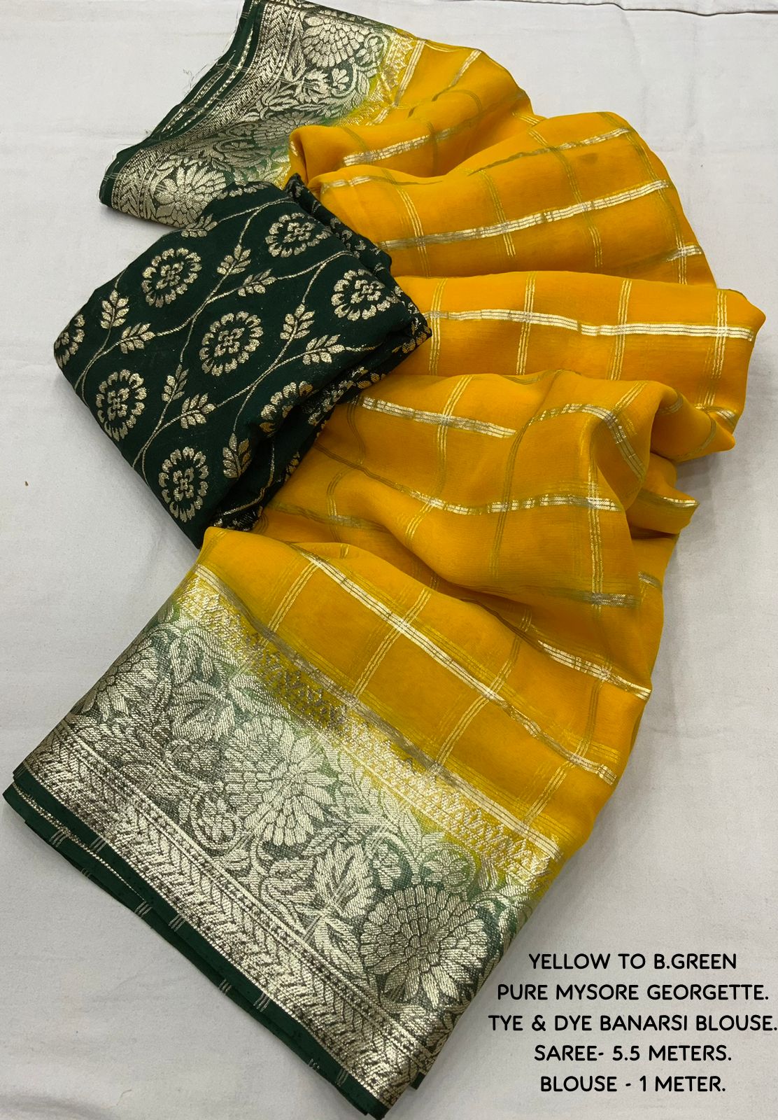 Pure georgette chex saree