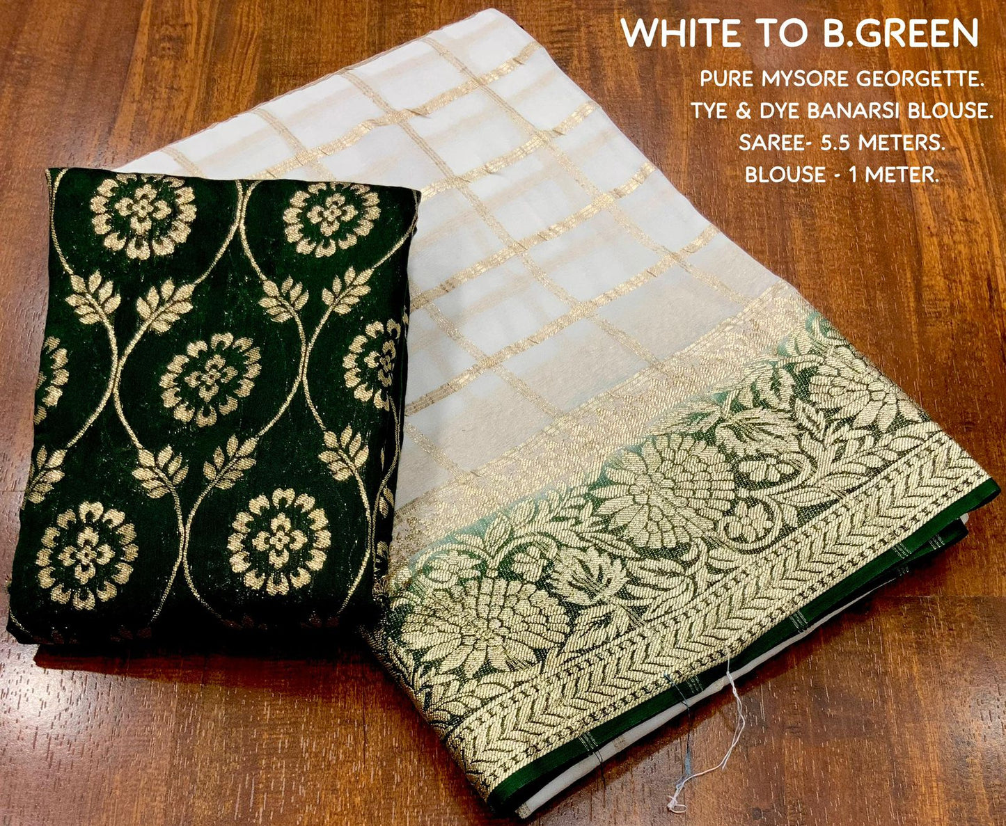 Pure georgette chex saree