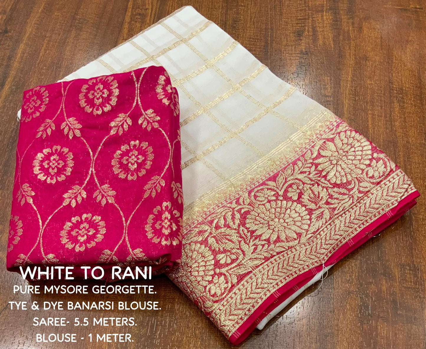 Pure georgette chex saree