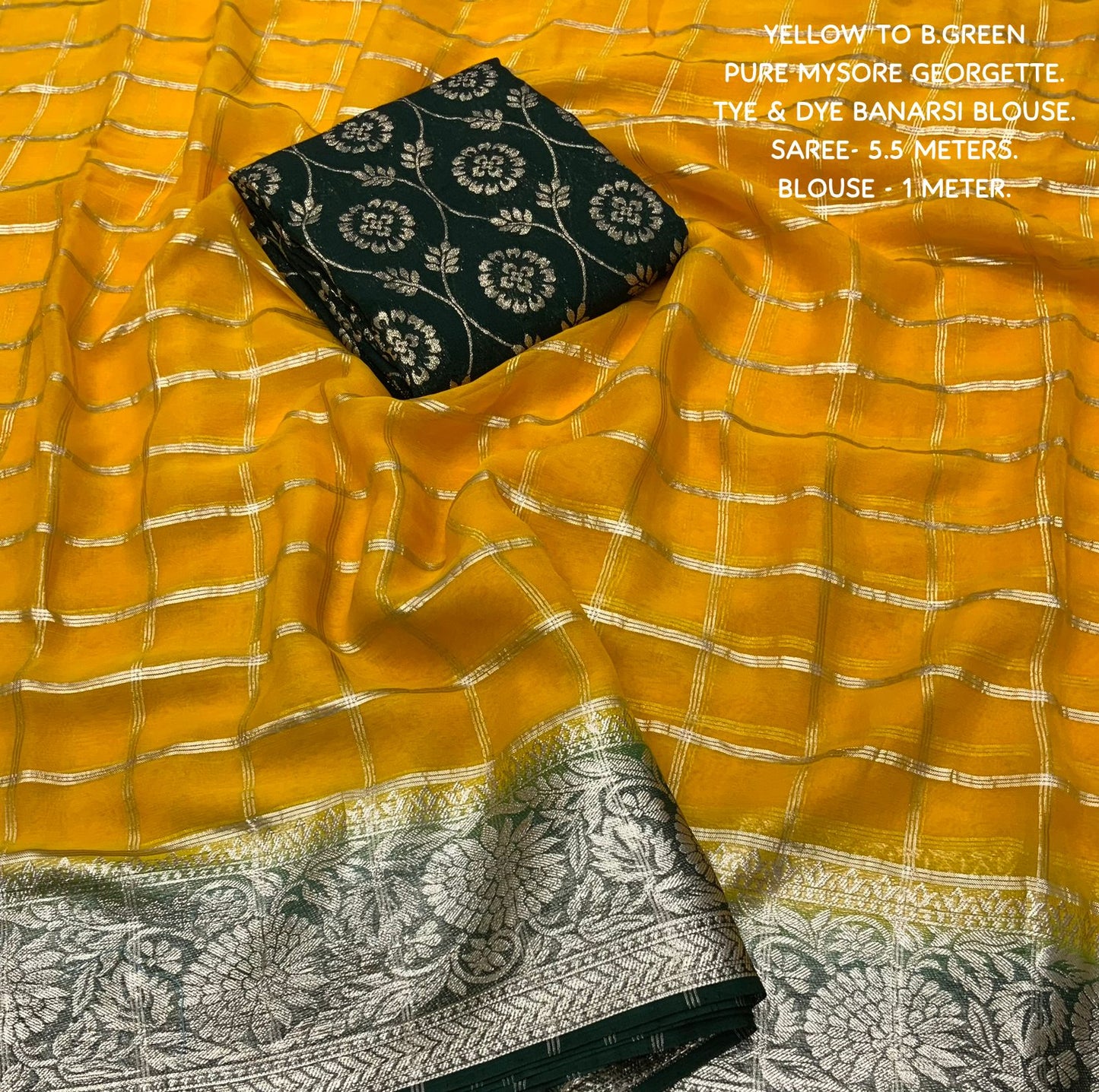 Pure georgette chex saree