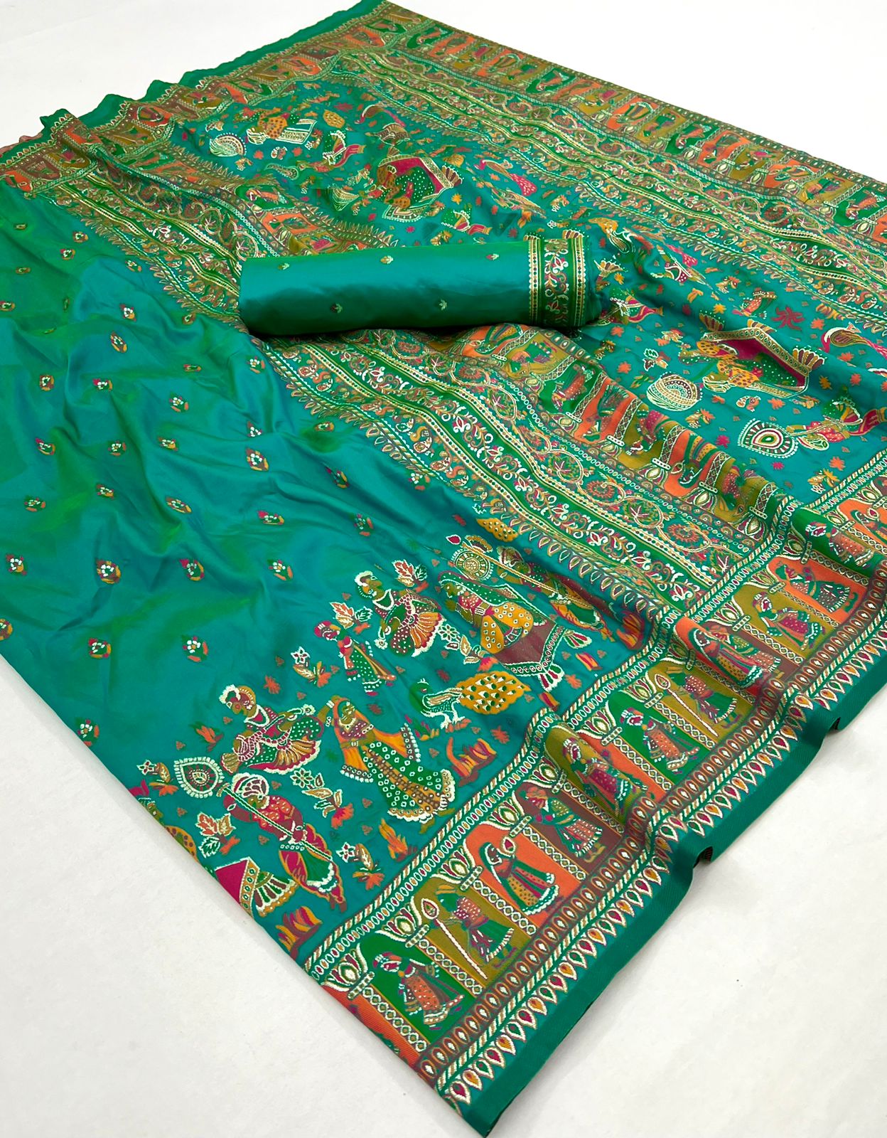 Handloom Linen Silk Rajwadi Weaving