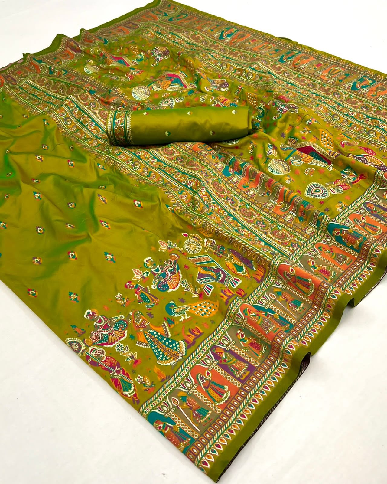 Handloom Linen Silk Rajwadi Weaving