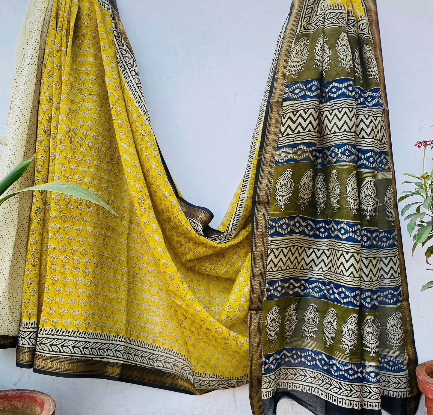 Maheswari Handblock silk sarees