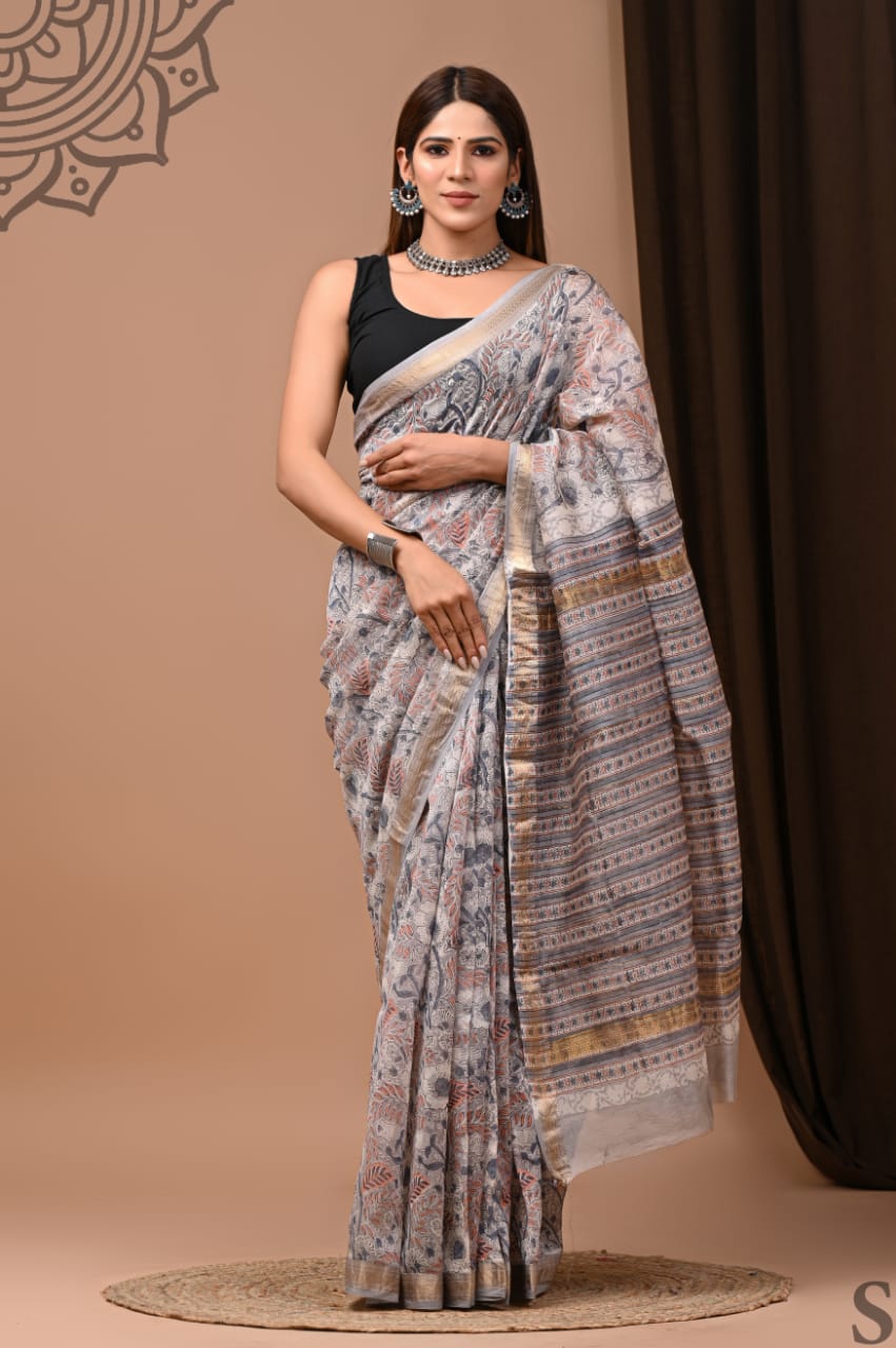 Maheswari Handblock silk sarees