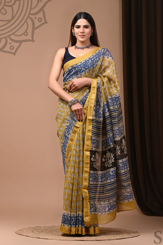 Maheswari Handblock silk sarees