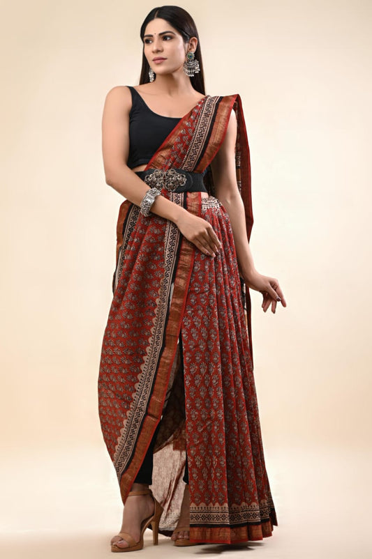 Maheswari Handblock silk sarees