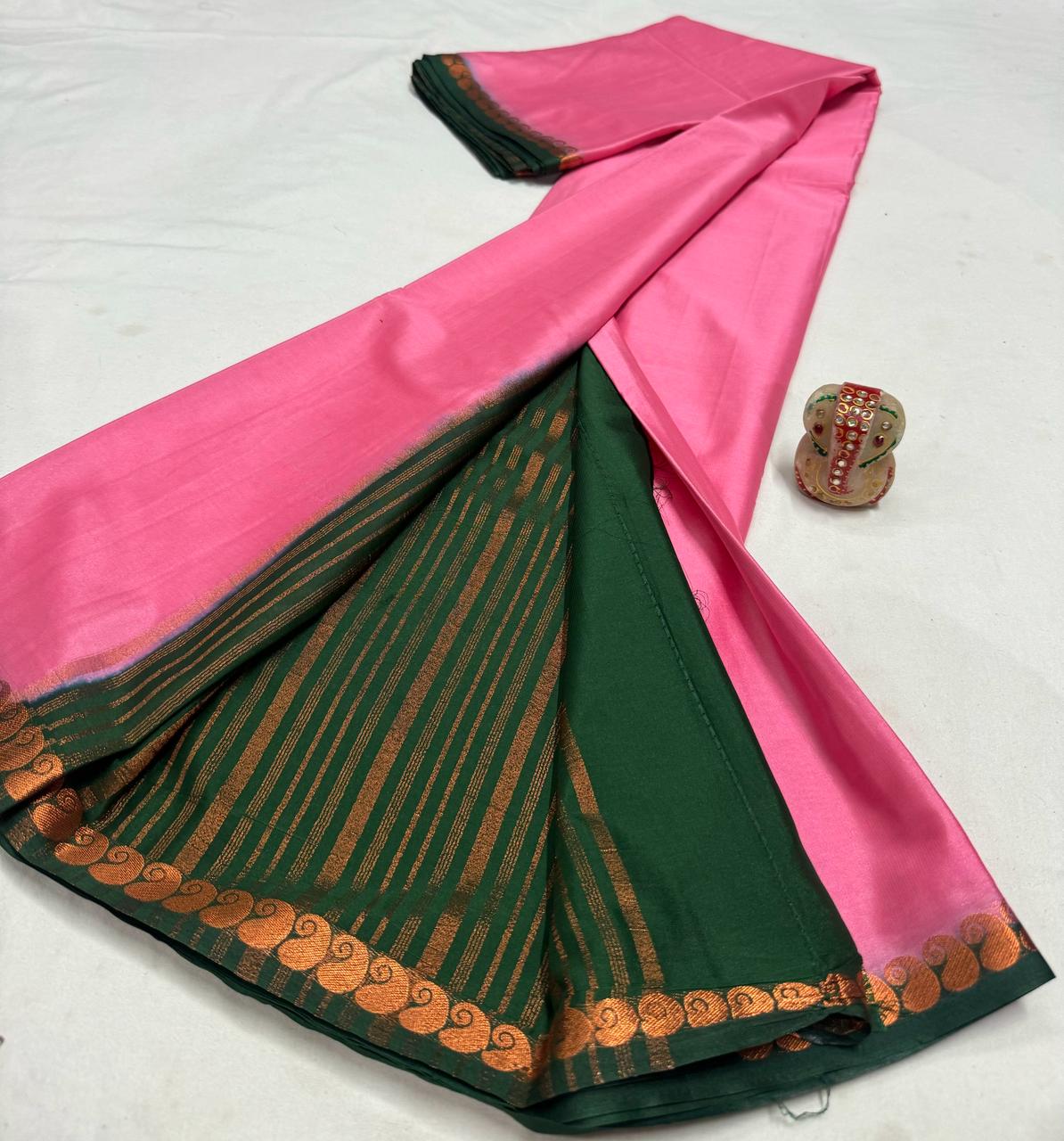 Mysore silk crepe saree