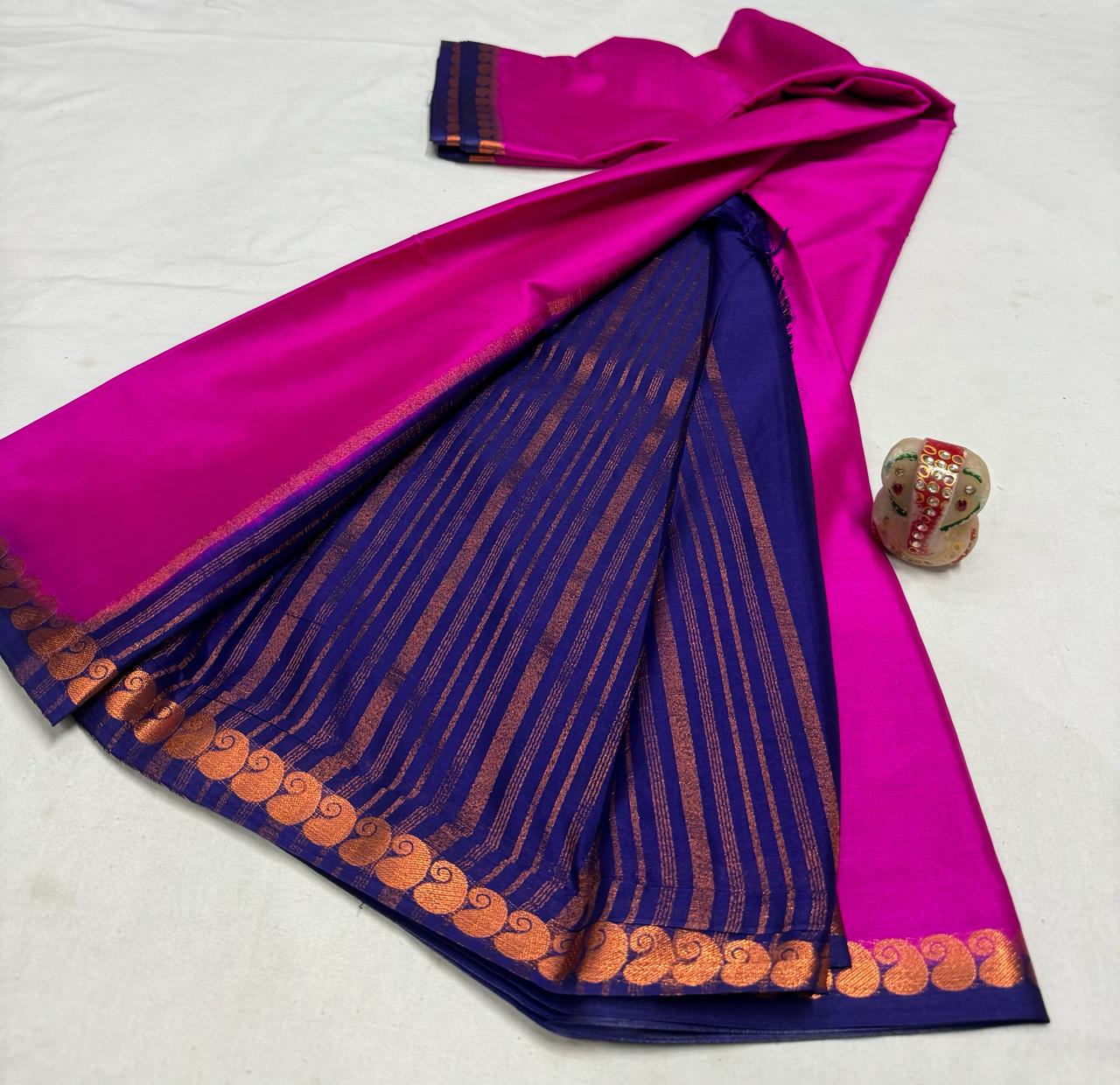 Mysore silk crepe saree