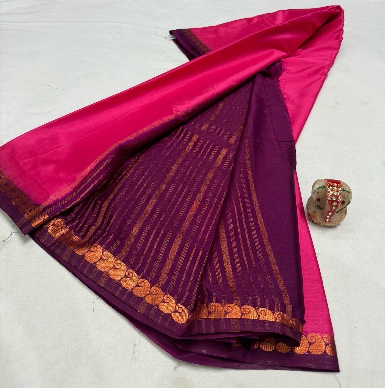 Mysore silk crepe saree