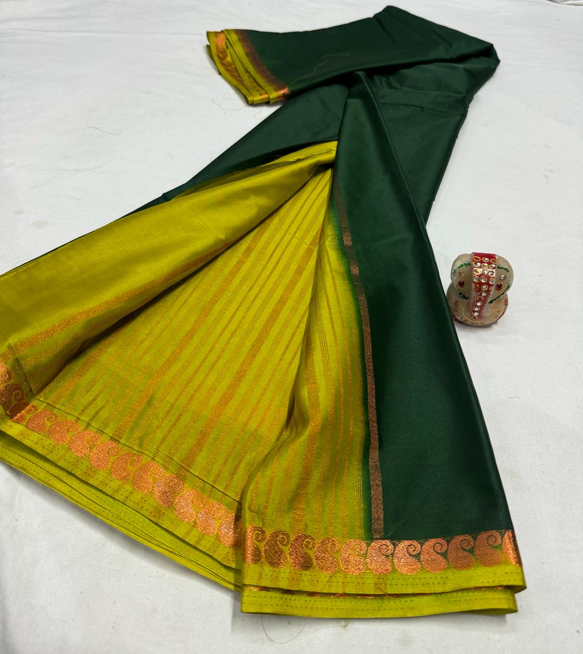 Mysore silk crepe saree