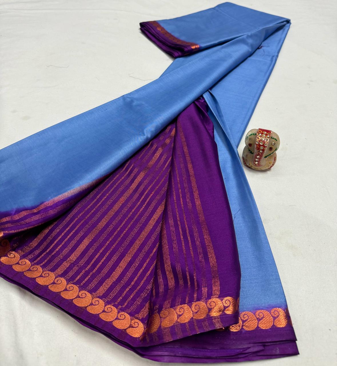 Mysore silk crepe saree