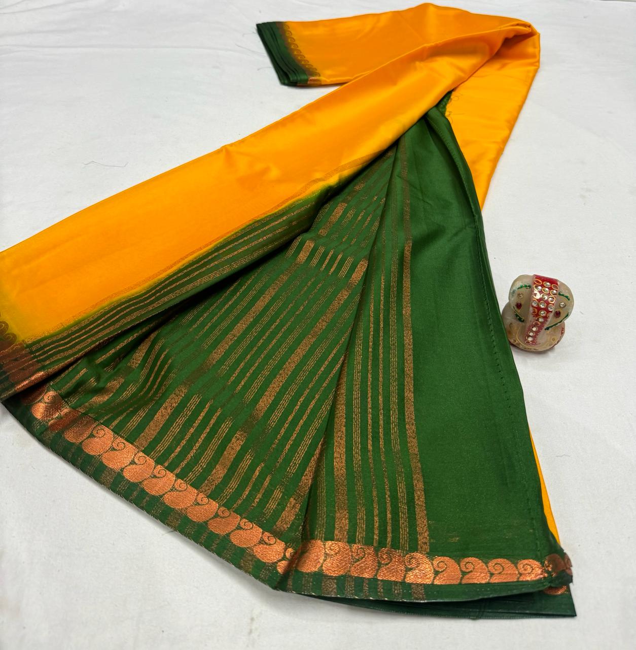 Mysore silk crepe saree