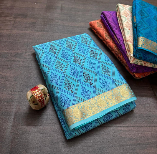 Mysore Digital silk crepe saree
