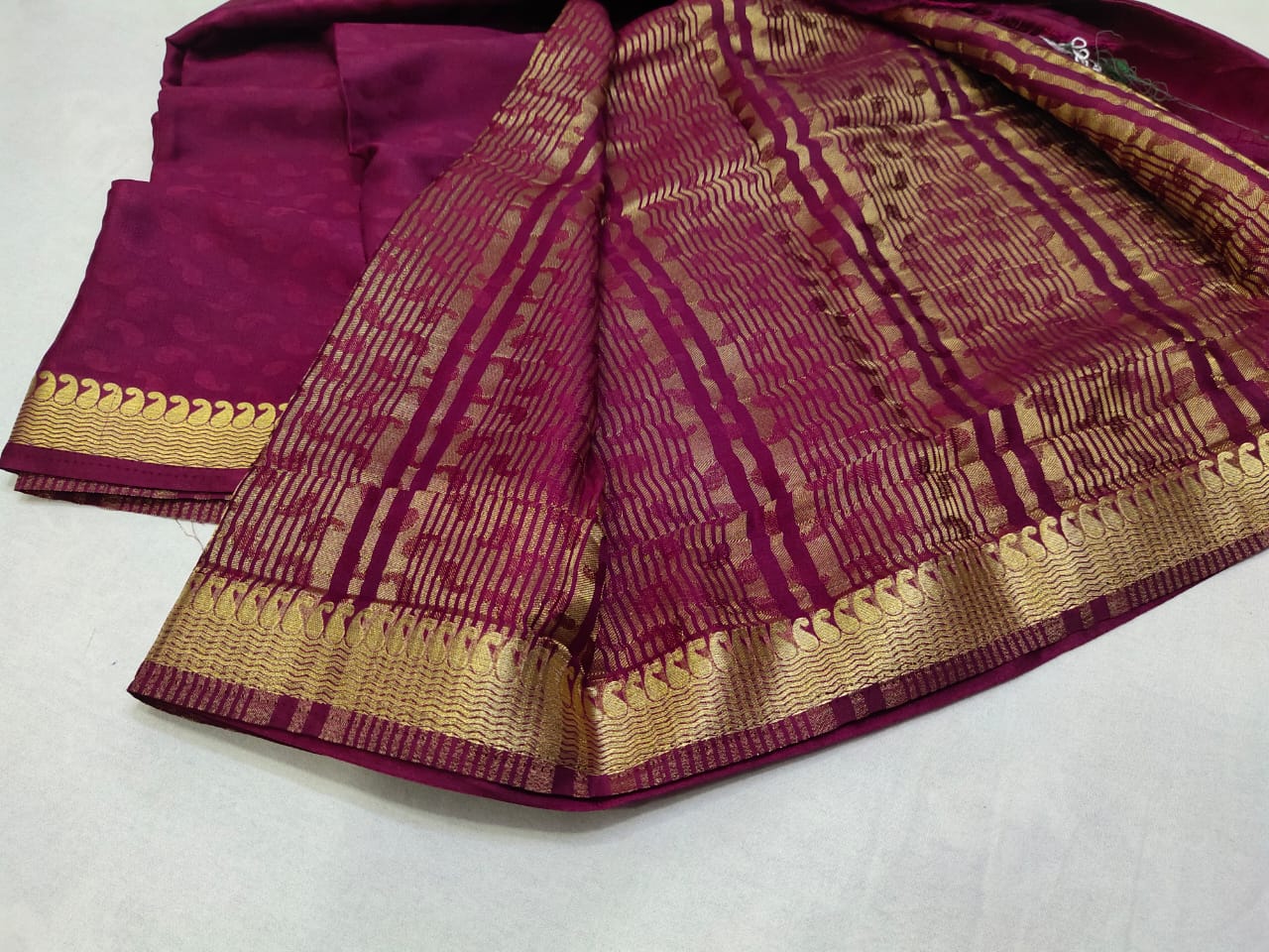 Mysore silk crepe saree