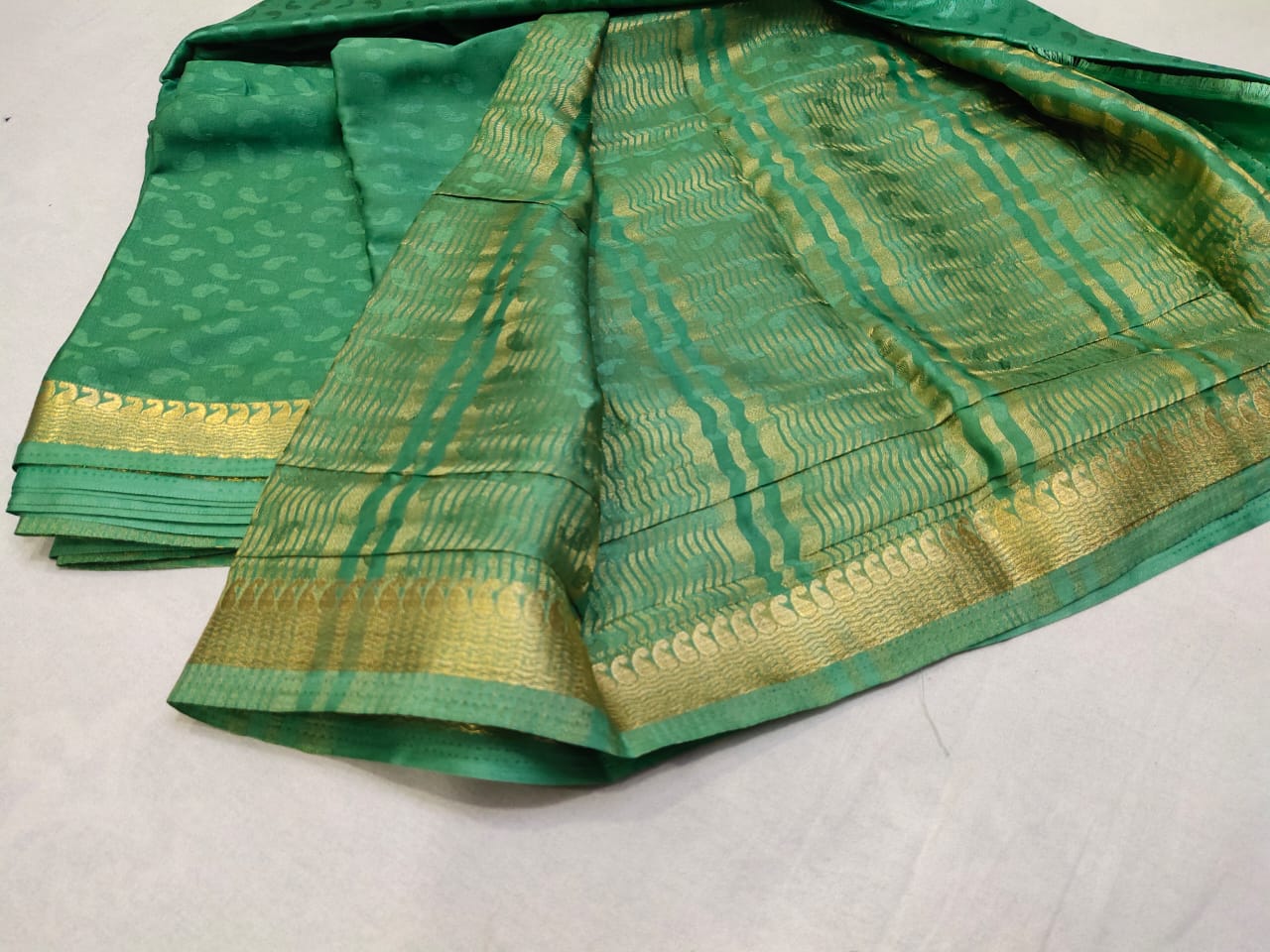 Mysore silk crepe saree